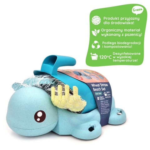 WOOPIE GREEN Zestaw 2w1 do Piasku i Wanny Żółwik Niebieski 8 el. BIODEGRADOWALNY ORGANICZNY MATERIAŁ WOOPIE GREEN Zestaw 2w1 do Piasku i Wanny Żółwik Niebieski 8 el. BIODEGRADOWALNY ORGANICZNY MATERIAŁ