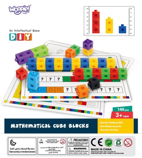 WOOPIE Gra Układanka Matematyczna Klocki Konstrukcyjne + Wzory 148 el. WOOPIE Gra Układanka Matematyczna Klocki Konstrukcyjne + Wzory 148 el.