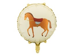 Balon foliowy okrągły Koń, Konik - 45 cm Partydeco