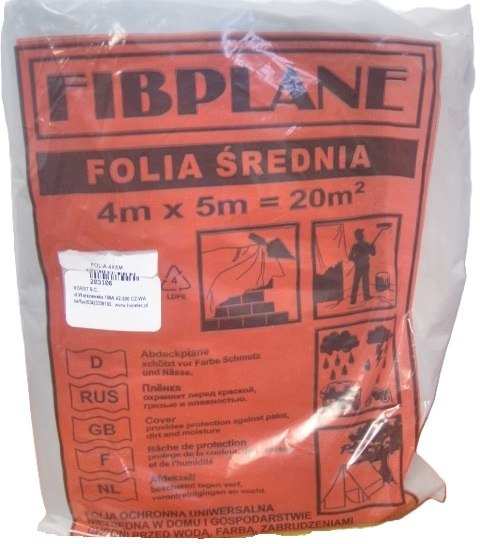 Folia malarska 4x5m 280g FX32 Folia malarska 4x5m 280g FX32