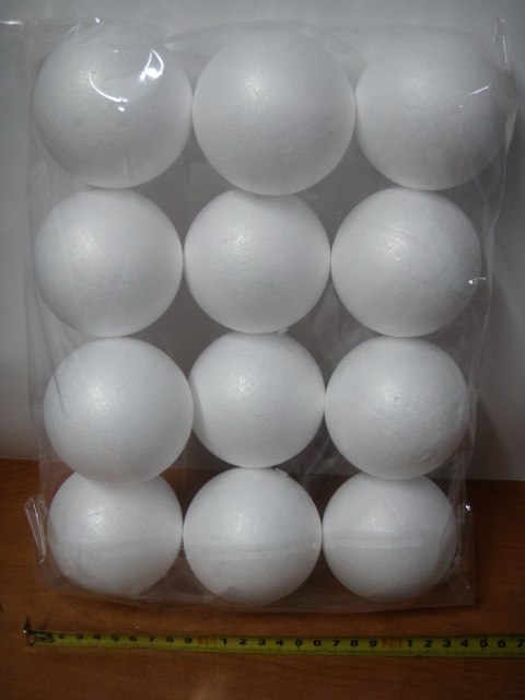 Kula styropianowa 8cm 12szt. | B-8 Kula styropianowa 8cm 12szt. | B-8