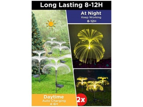 Lampa solarna 2szt. WARM WHITE / 100 MEDUZA FM209 Lampa solarna 2szt. WARM WHITE / 100 MEDUZA FM209