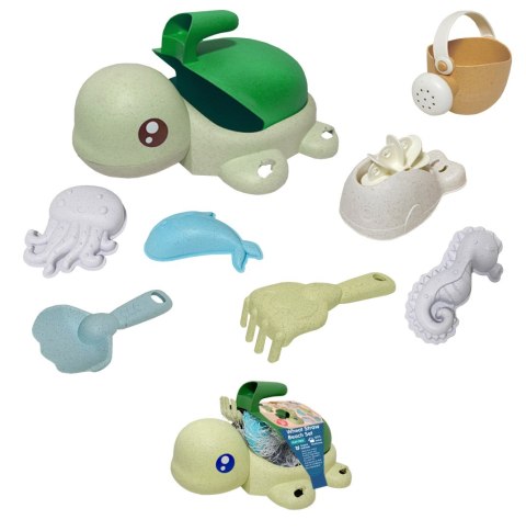 WOOPIE GREEN Zestaw 2w1 do Piasku i Wanny Żółwik Zielony 8 el. BIODEGRADOWALNY ORGANICZNY MATERIAŁ WOOPIE GREEN Zestaw 2w1 do Piasku i Wanny Żółwik Zielony 8 el. BIODEGRADOWALNY ORGANICZNY MATERIAŁ