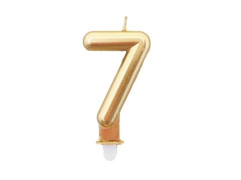 Świeczka 24szt. cyfra złota ,,7'' Świeczka 24szt. cyfra złota ,,7''