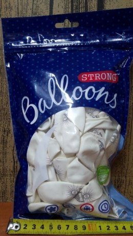 Balony Komunia 30cm 50szt. IHS Pastel Pure White | SB14P-111-008