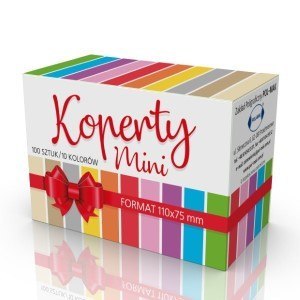 Koperty kolorowe 100szt. mini 110 x 75 mm 83-21 Koperty kolorowe 100szt. mini 110 x 75 mm 83-21