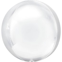 Balon Orbz kula biała 3D 40 cm Amscan / Anagram