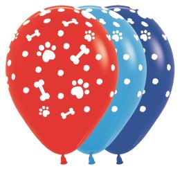 Balony lateksowe Sempertex Łapki, Psi Patrol, 30cm, 25szt. Sempertex