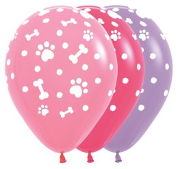 Balony lateksowe Sempertex Łapki, Psi Patrol 30cm, 25szt. Sempertex