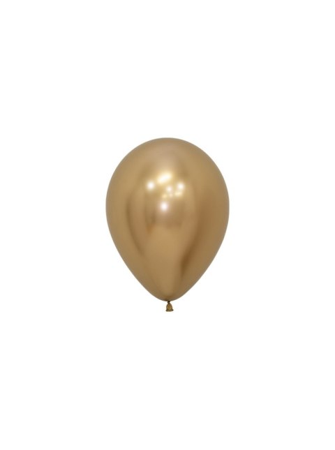Balony lateksowe Sempertex, Reflex Gold, 12cm, 50szt. Sempertex