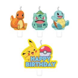 Świeczki na tort Pokemon 4 szt. Amscan / Anagram