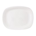 Półmisek szklany biały prostokątny talerz patera szklana 28x21 cm