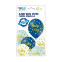 Balony 6szt. BABY BOY DOTS | 42-26