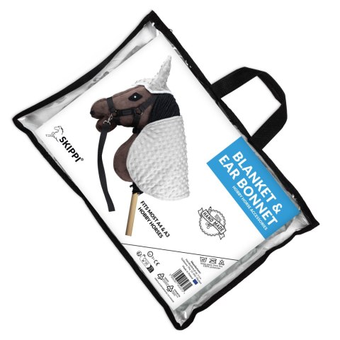 Derka i nauszniki Skippi dla Hobby Horse - szara - prezent na dzień dziecka Derka i nauszniki Skippi dla Hobby Horse - szara - prezent na dzień dziecka
