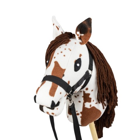 Hobby Horse Skippi A4 - w plamy - brązowe plamki - koń na kiju - kantar Hobby Horse Skippi A4 - w plamy - brązowe plamki - koń na kiju - kantar