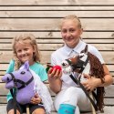 Hobby Horse Skippi A4 - w plamy - brązowe plamki - koń na kiju - kantar