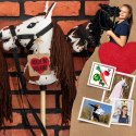 Skippi Hobby Horse - w plamy - brązowe plamki - koń na kiju - kantar