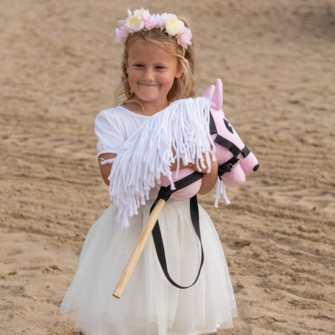 Skippi - lekki mały hobby horse A5 - różowy - prezent na dzień dziecka Skippi - lekki mały hobby horse A5 - różowy - prezent na dzień dziecka