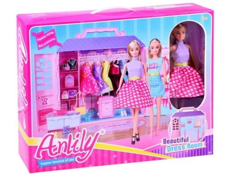 Lalka Anlily + domek SZAFA z ubraniami + akcesoria | ZA2228 Lalka Anlily + domek SZAFA z ubraniami + akcesoria | ZA2228