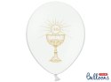 Balony 30cm Komunia IHS Metallic Pure White 6szt. | SB14M-110-008-6