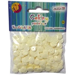 Cekiny pastelowe BIAŁE 10g | MT-0214