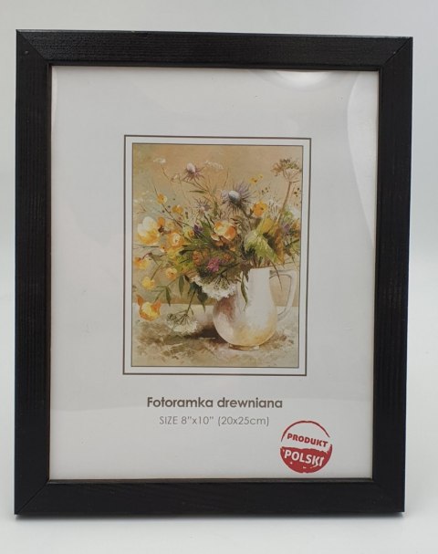 Fotoramka drewniana 20x25 CZARNA