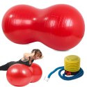 Piłka gimnastyczna fitness rehabilitacyjna orzeszek śr. 50 cm + pompka 14285