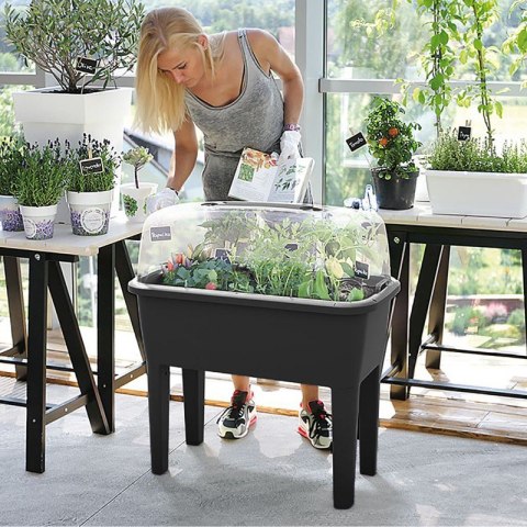 Szklarnia rozsadnik RESPANA PLANTER SET 77x39x h82 cm SZARY KAMIENNY Szklarnia rozsadnik RESPANA PLANTER SET 77x39x h82 cm SZARY KAMIENNY