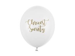 Balony 30 cm, Chrzest Święty, Pastel Pure White 30szt. SB14P-309-008