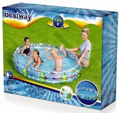 Dmuchany basen Morski Świat 183 x 33 cm Bestway 51005 Dmuchany basen Morski Świat 183 x 33 cm Bestway 51005
