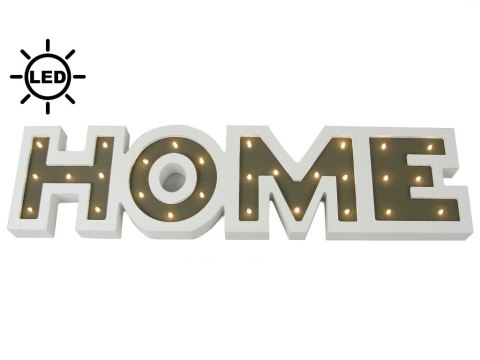 Napis,dekoracja na ścianę led HOME na ścianę wym.60x15x3,5 cm