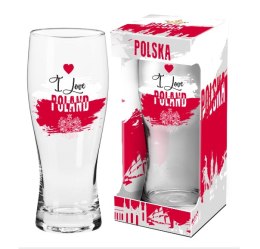 Szklanka do piwa Golding 500ml I love Poland