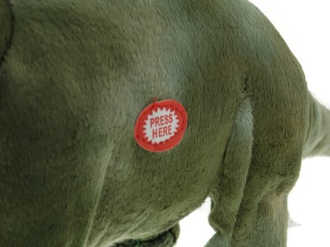 Dinozaur pluszowy, chodzący, z dźwiękiem , drugi tryb - nagrywa głos i odtwarza Dinozaur pluszowy, chodzący, z dźwiękiem , drugi tryb - nagrywa głos i odtwarza