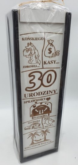 Skrzynka drewniana na alkohol 30 URODZINY