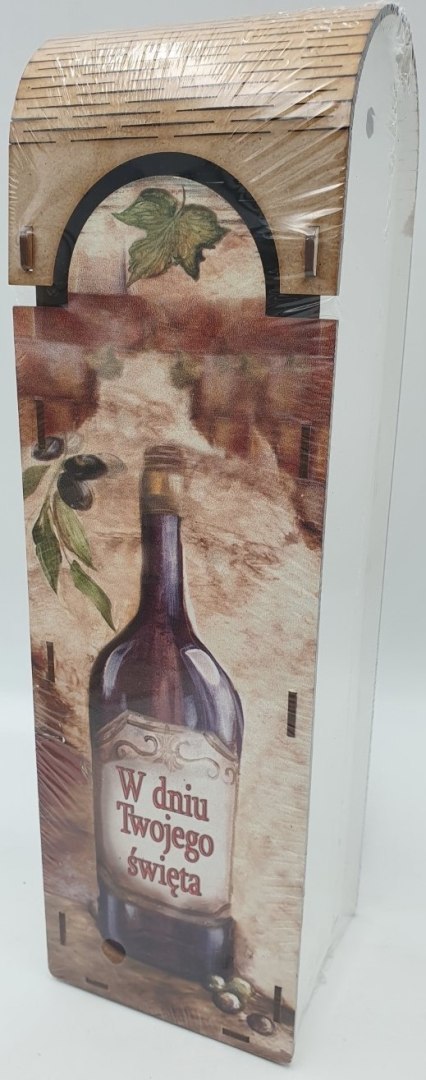 Skrzynka na wino drewniana W DNIU TWOJEGO ŚWIĘTA nr01 Skrzynka na wino drewniana W DNIU TWOJEGO ŚWIĘTA nr01