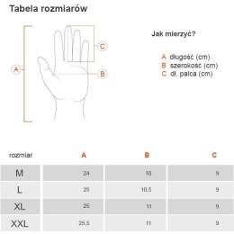 Skórzane Ocieplane Rękawiczki Męskie Czarne L