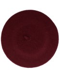 Beret damski w stylu francuskim ciemny bordo