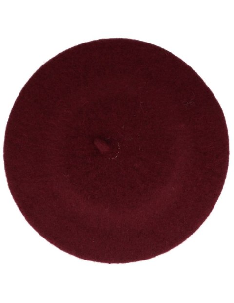 Beret damski w stylu francuskim ciemny bordo