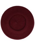 Beret damski w stylu francuskim ciemny bordo