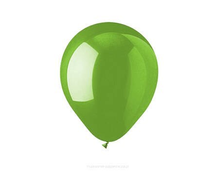 Balony 27cm metalizowane jasna zieleń 100szt. Bal.12M-078