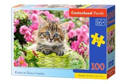 Puzzle 100 el. Kotek w kwiatkach ogrodowych Castorland B-111039