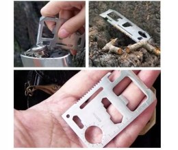 Karta przeżycia przetrwania survival card multitool 10szt. 0354