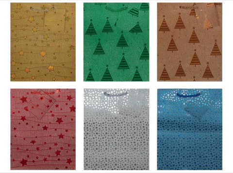 Torebka ozdobna brokat złocona średnia 26x32cm 12szt. | PL-6 Torebka ozdobna brokat złocona średnia 26x32cm 12szt. | PL-6