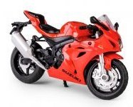 Motocykl metalowy MSZ 1:18 Suzuki Gsx-R1000 czerwony