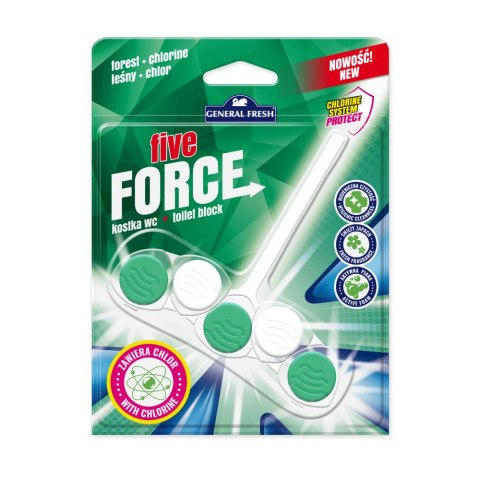 Kostka do Wc Five-Force 50g - General Fresh - Force - Las + Chlor