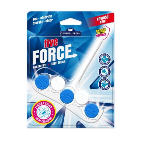 Kostka do Wc Five-Force 50g - General Fresh - Force - Morze + Chlor