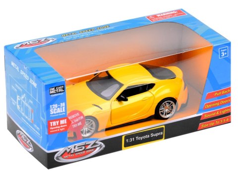 Auto metalowe Toyota GR Supra 1:31 metalowe autko licencja MSZ ZA3758 Auto metalowe Toyota GR Supra 1:31 metalowe autko licencja MSZ ZA3758