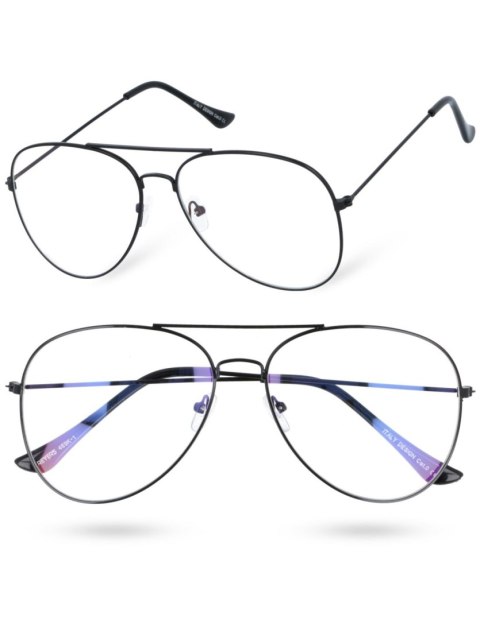 Okulary zerówki filtrem do komputera pilotki bluelight Okulary zerówki filtrem do komputera pilotki bluelight