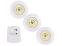 3x lampka cob bezprzewodowa lampa pilot na baterie 15709