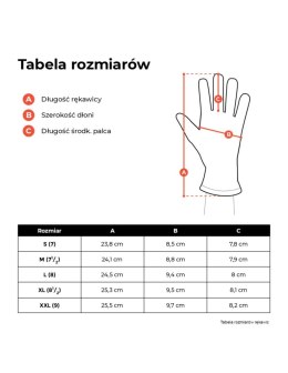 Skórzane rękawiczki damskie XL